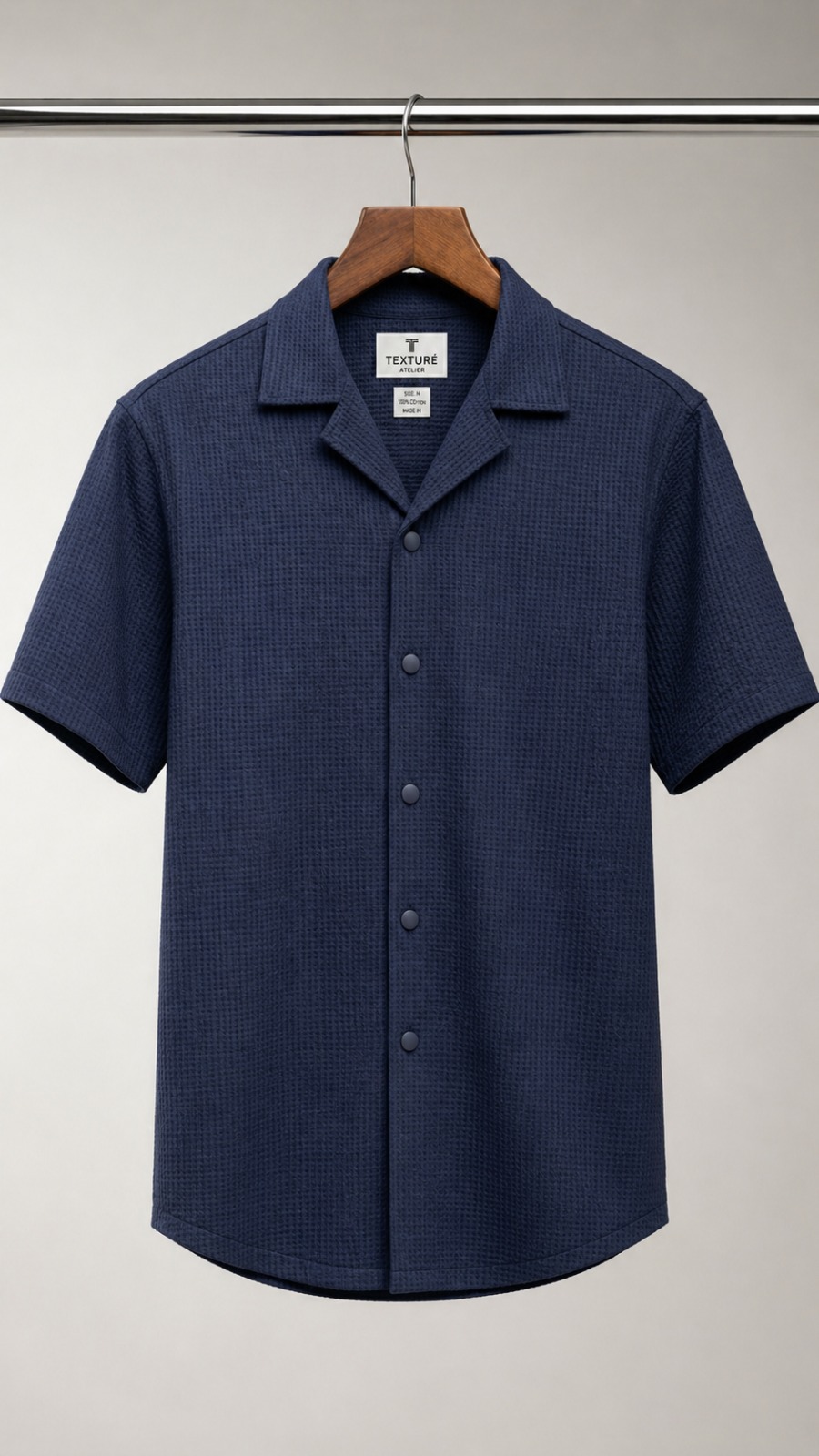 Premium Textured Blue Shirt for Men 