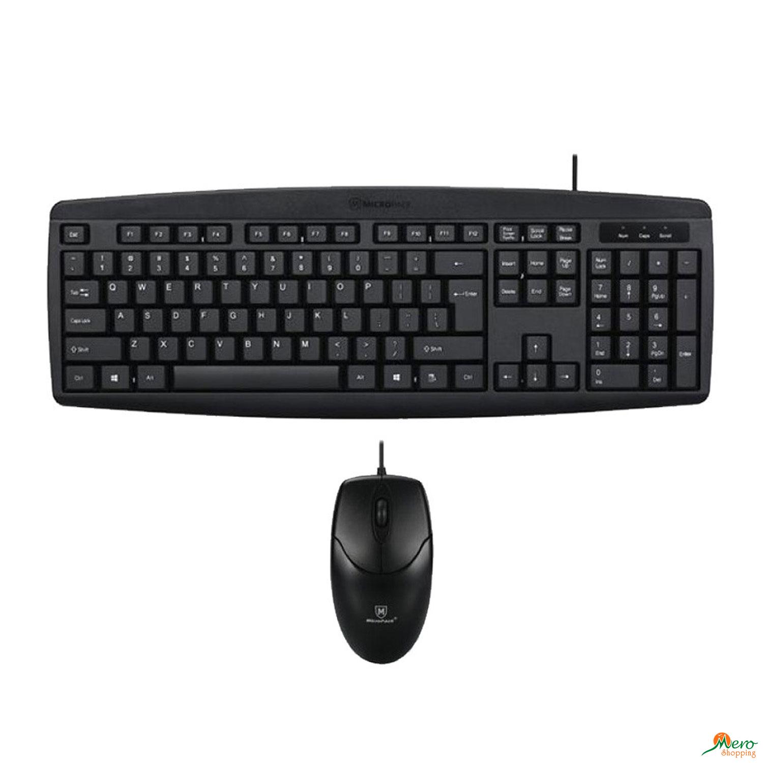 Micropack Wired Combo Keyboard + Mouse 