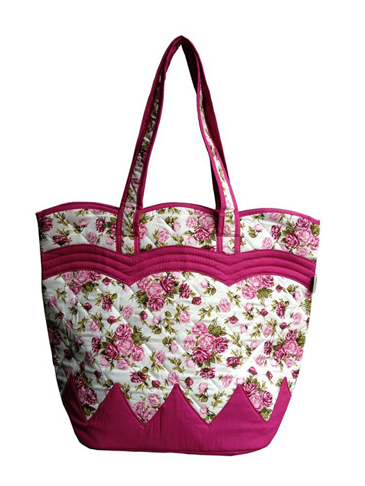 NaRaYa Shoulder Bag Cotton Sweet Rose Pattern 