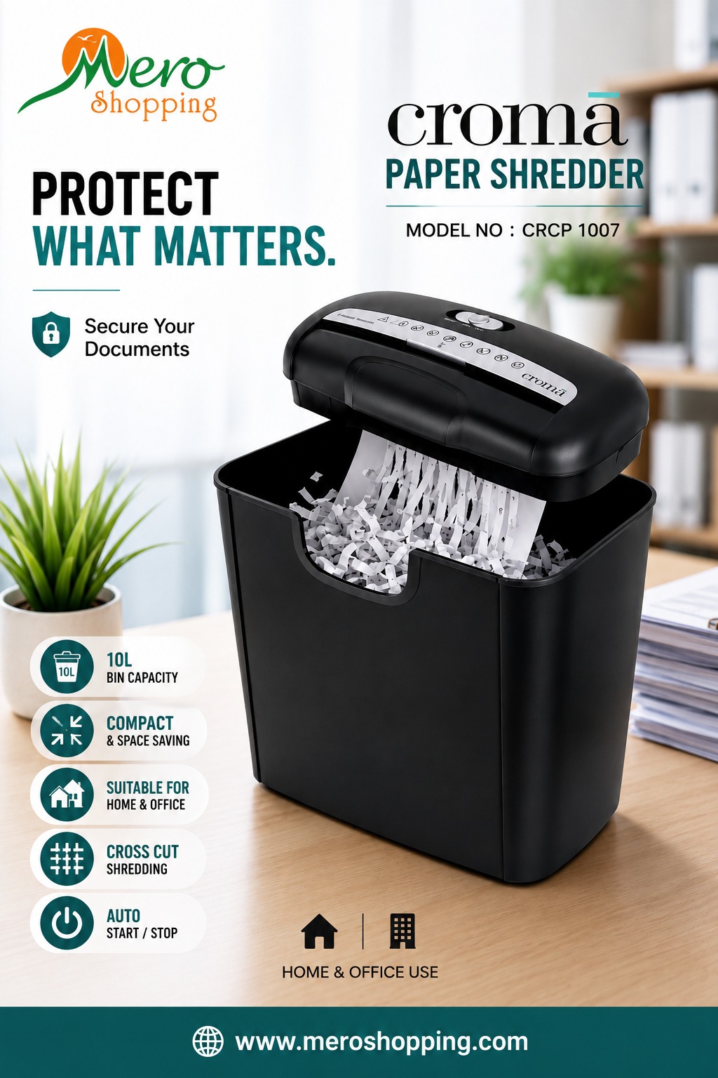 Croma Paper Shredder Machine 