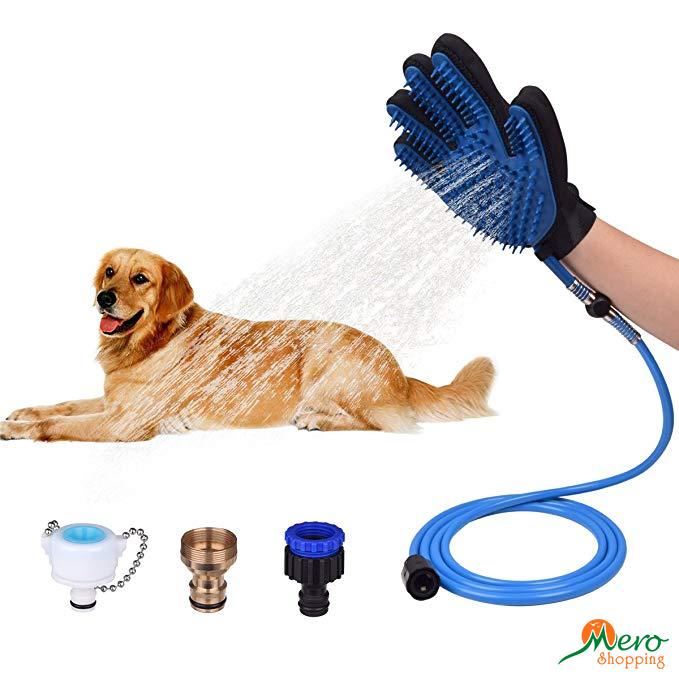 Pet Shower Sprayer and Grooming Glove