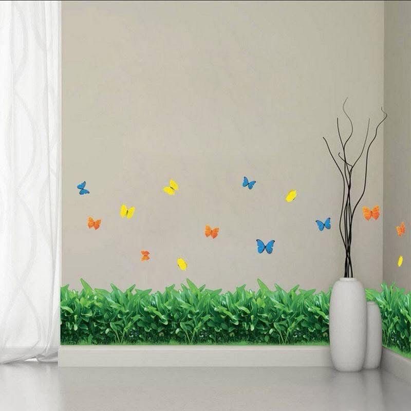 Grass & Lotus Wallpaper Sticker