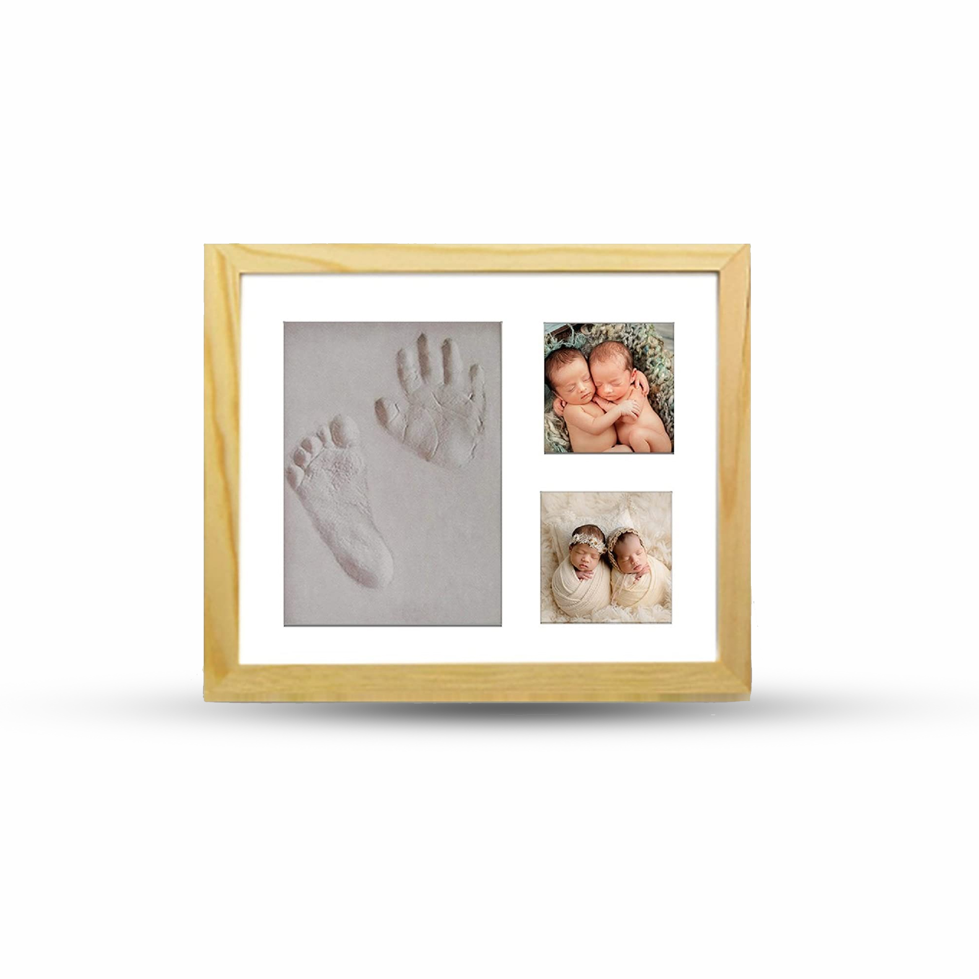Mold Your Memories Newborn Baby's Clay Handprint and Footprint Photo Frame 