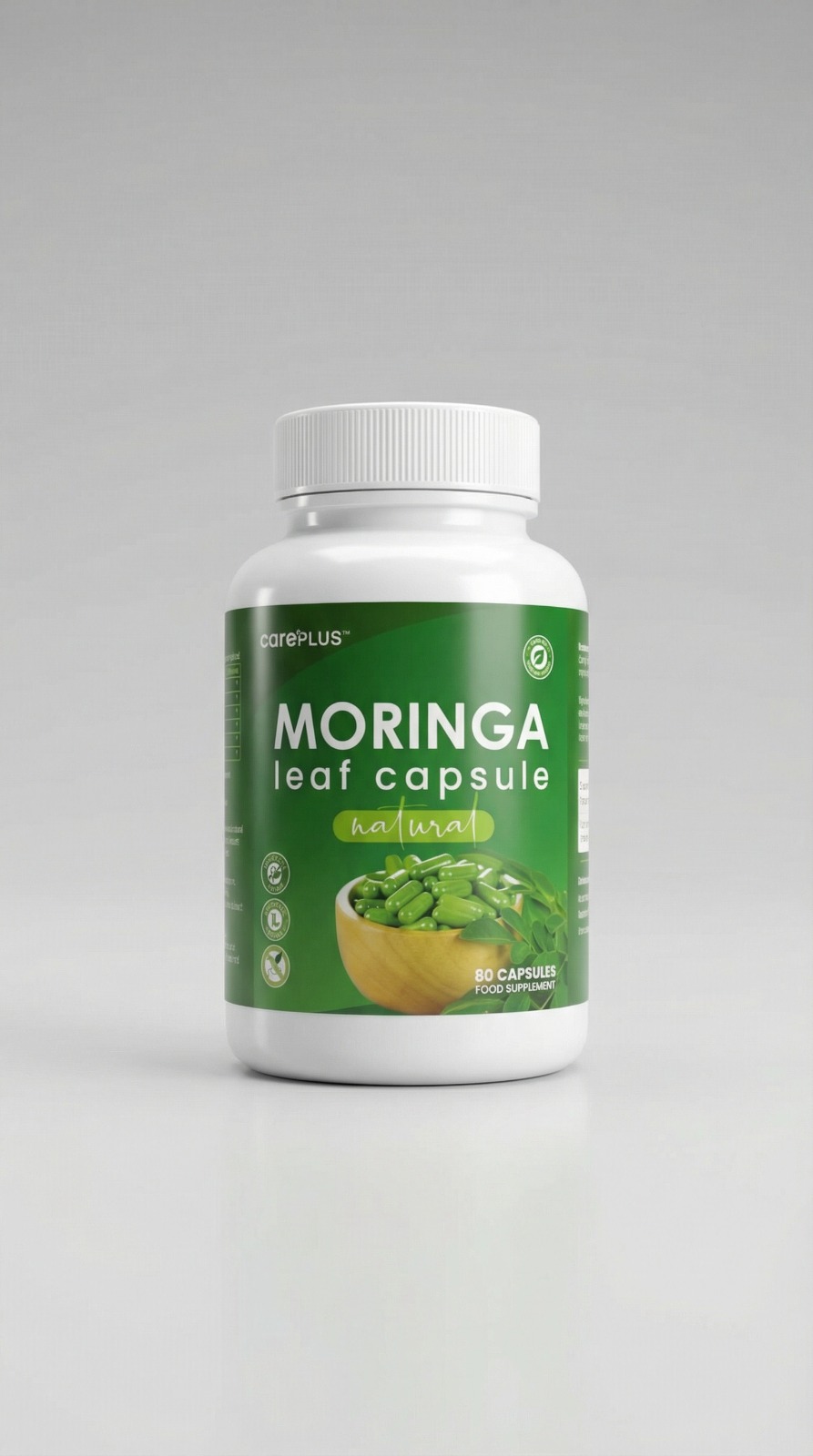 CarePlus Natural Moringa Leaf Capsules 