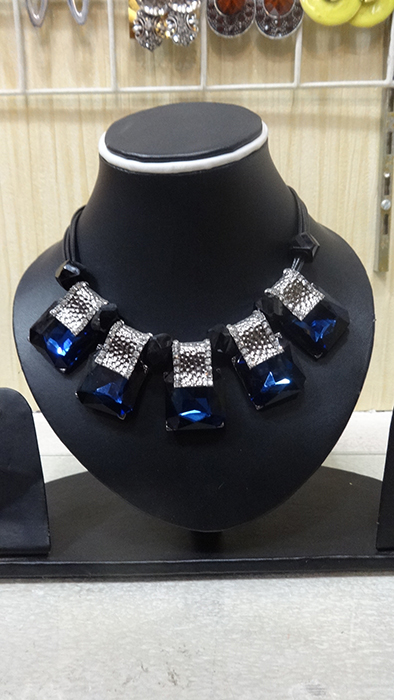 Stylish Silver and Blue Necklace 