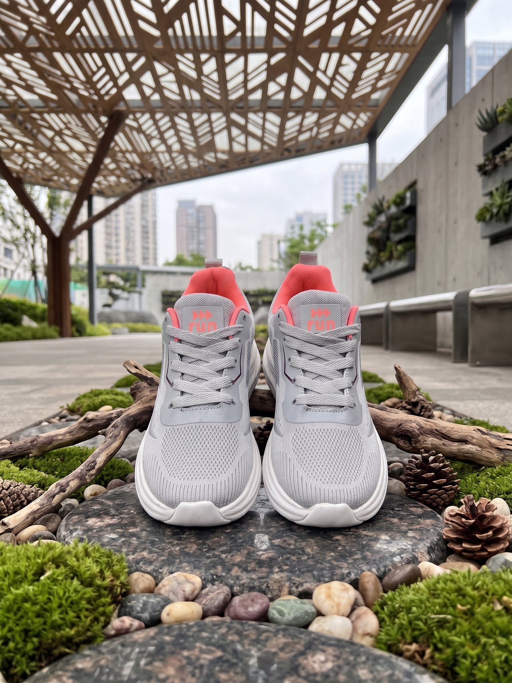 RUN 9195 Gray Ladies Shoes