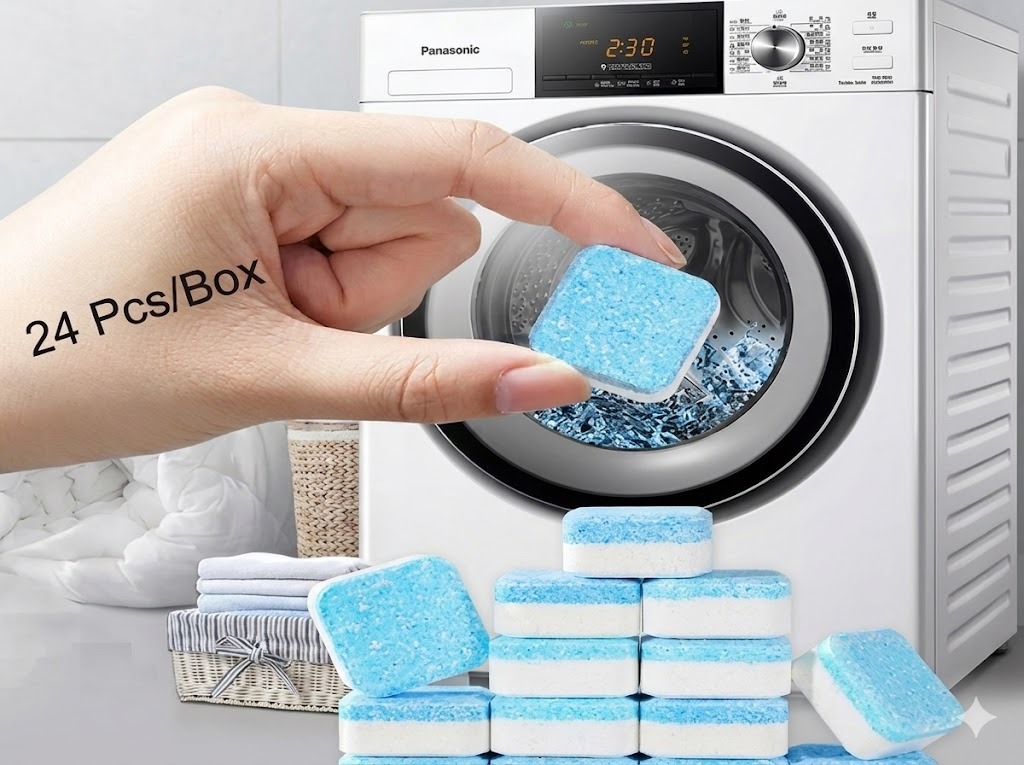 24 Pcs Washing Machine Cleaning Tablets 