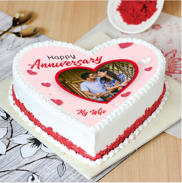 Delightful Anniversary Red Velvet Cake