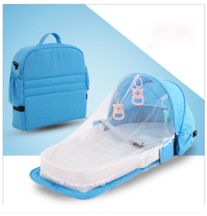 Portable Multifunctional Infant Baby Bed and Mosquito Net Mom Backpack